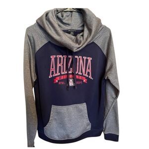 Arizona Wildcats Champion Women's Sweatshirt Funnel Neck Hoodie Size Medium